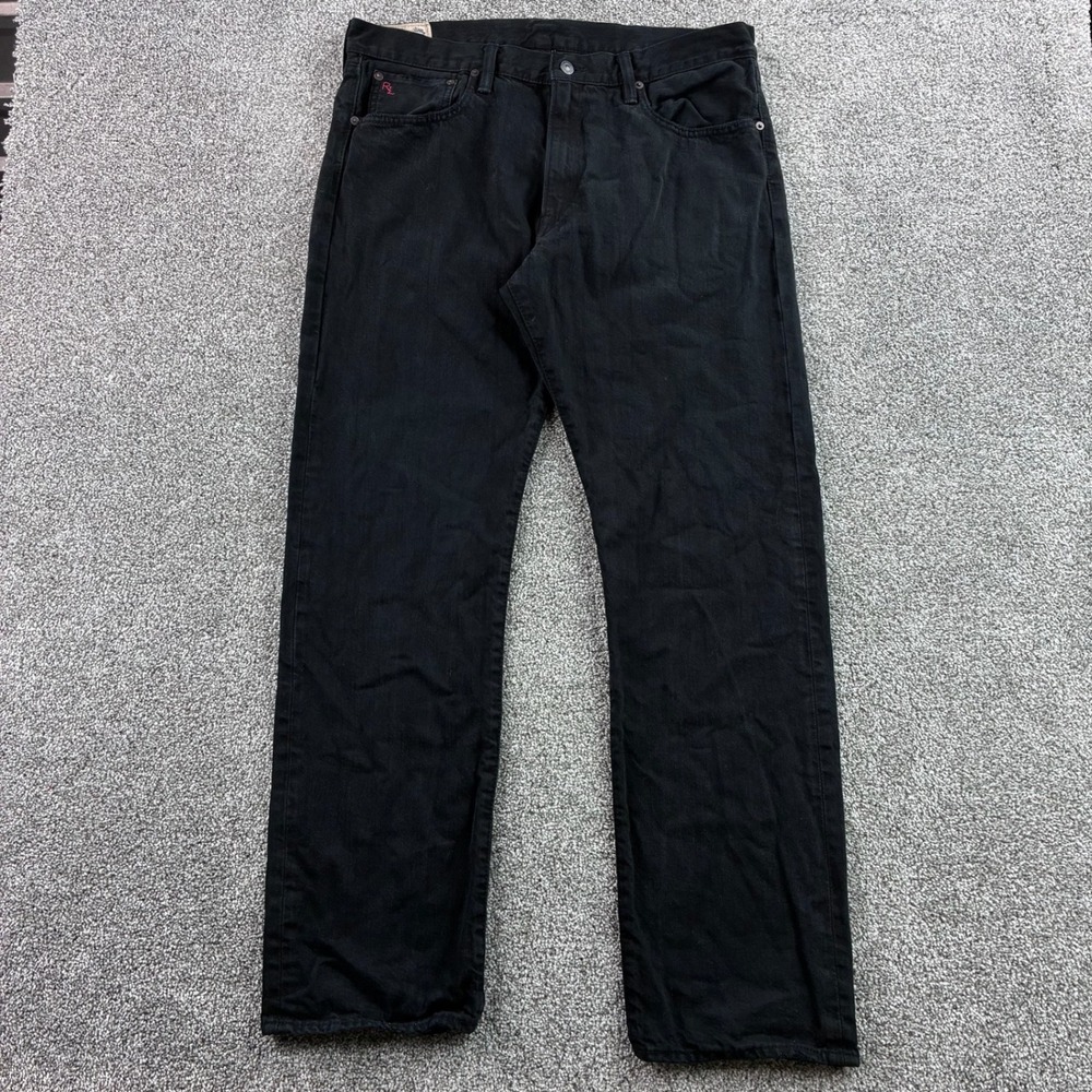 NEW Polo Ralph Lauren Jeans Mens 35x32 Black Cotton Classic Fit Denim